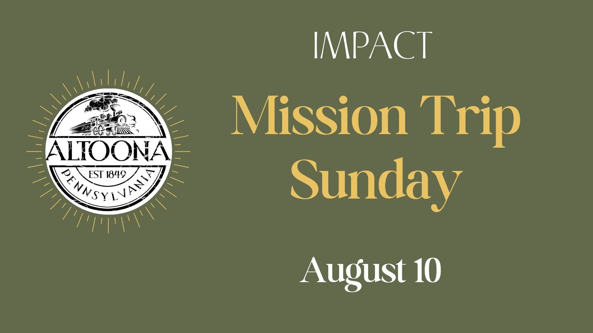 Mission Trip Sunday