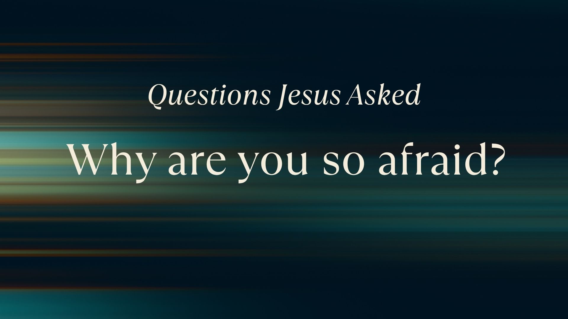 Featured image for “Why are you so afraid?”